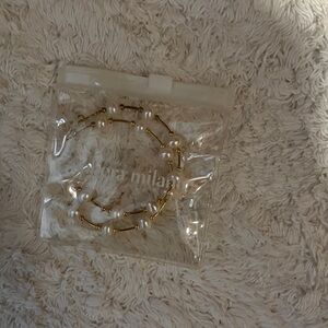 Gold and White Pearl earrings